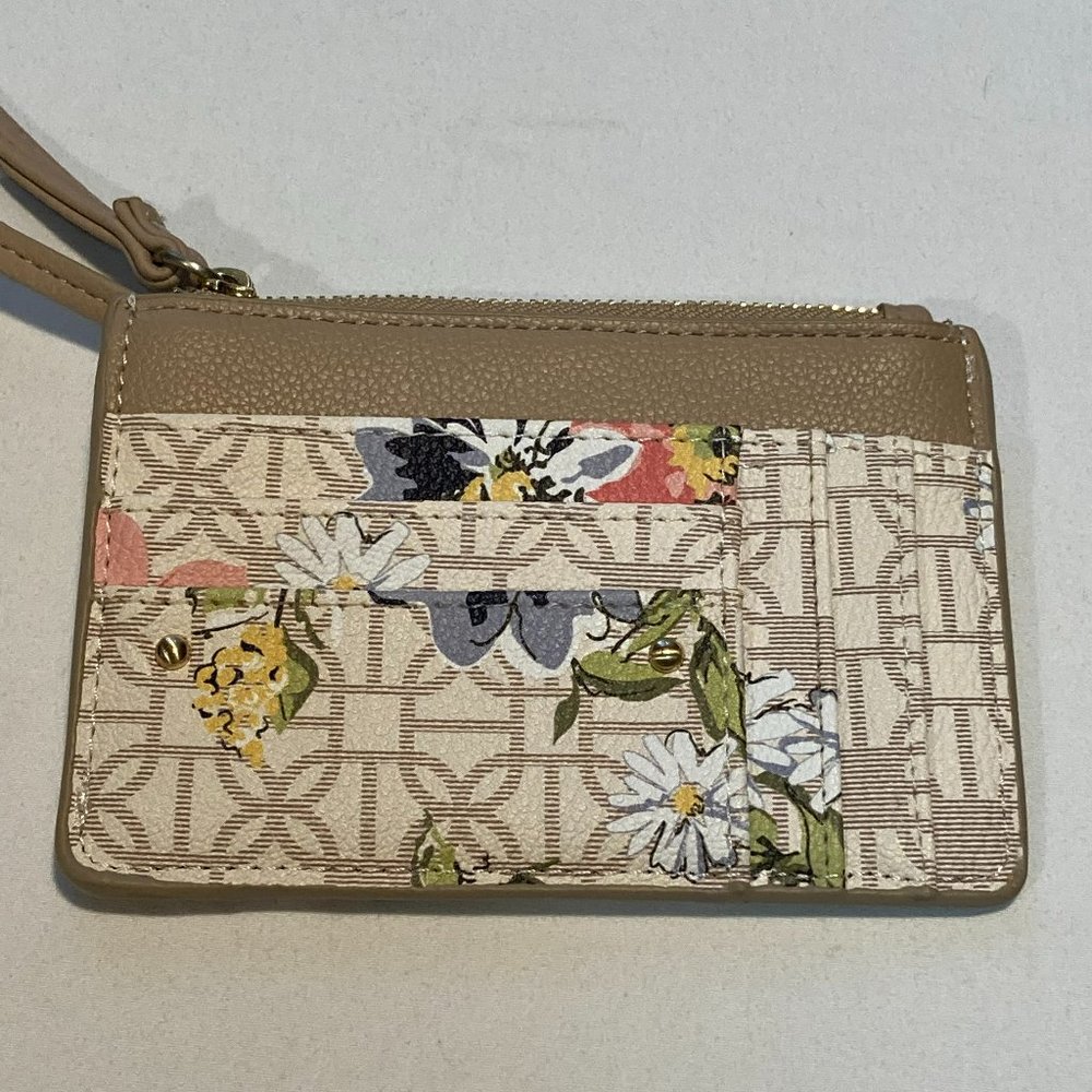 FLORAL WRISTLET WALLET COIN PURSE ID HOLDER